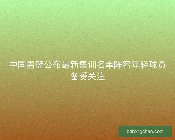 中国男篮公布最新集训名单阵容年轻球员备受关注